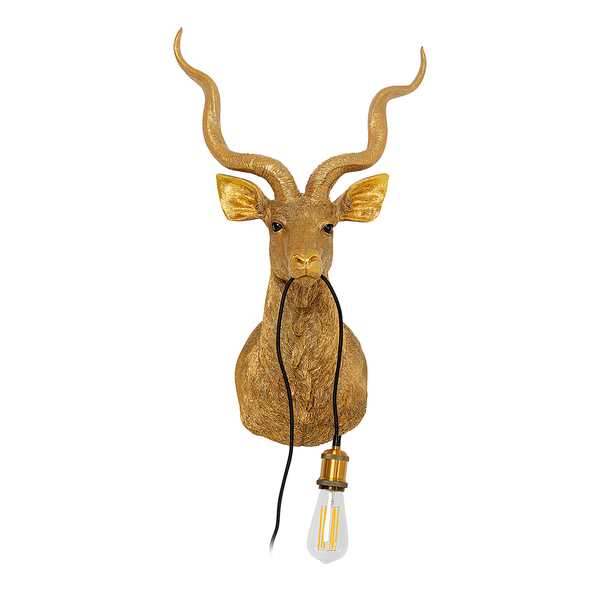 Wandleuchte Animal Goat - Aluminium / Polyresin - Gold