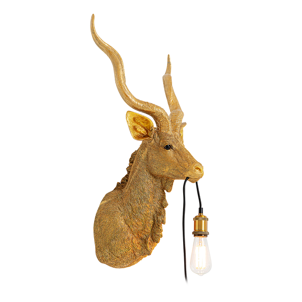 Wandleuchte Animal Goat - Aluminium / Polyresin - Gold