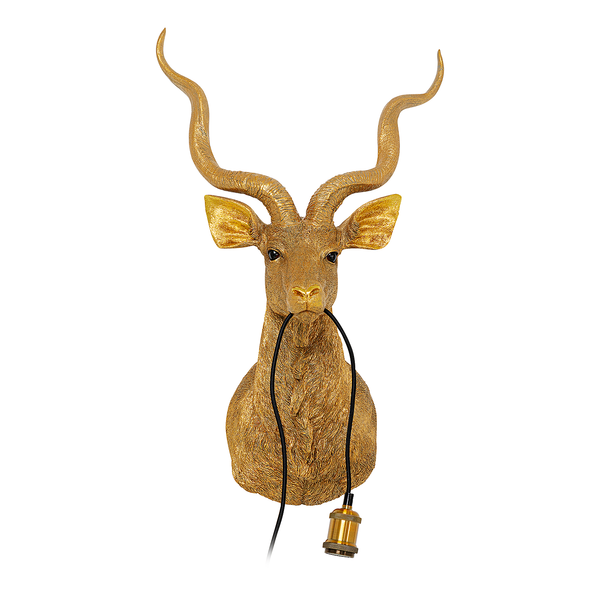 Wandleuchte Animal Goat - Aluminium / Polyresin - Gold