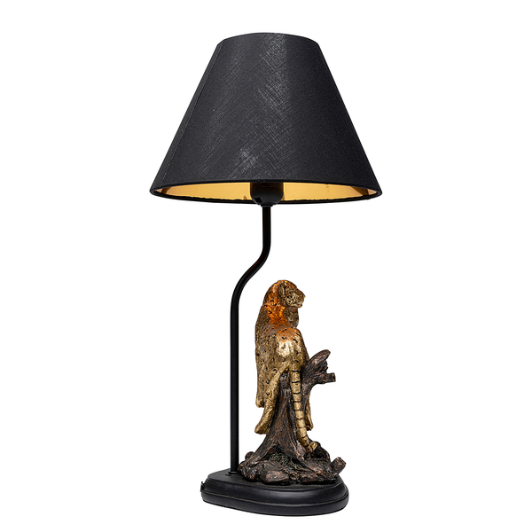 Tischleuchte Relax Leopard - Stahl / Polyresin - Schwarz / Gold