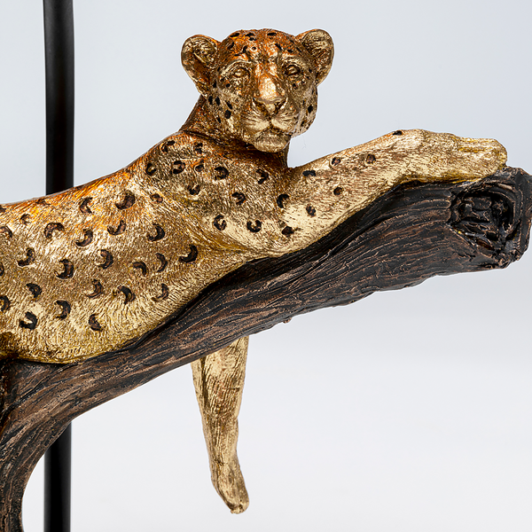 Tischleuchte Relax Leopard - Stahl / Polyresin - Schwarz / Gold