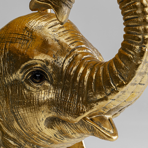 Tischleuchte Happy Elefant - Stahl / Polyester - Schwarz / Gold