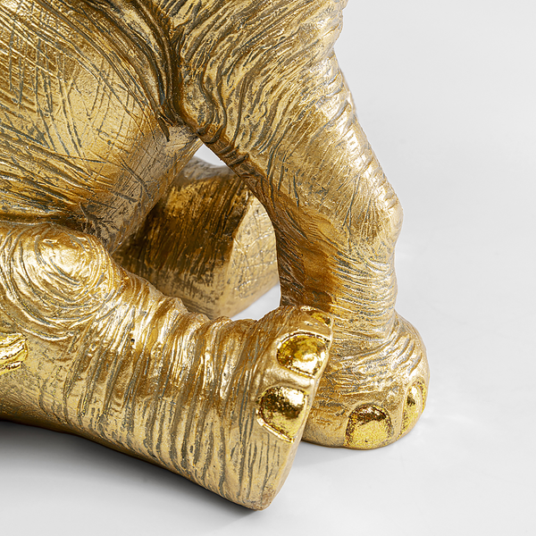Tischleuchte Happy Elefant - Stahl / Polyester - Schwarz / Gold