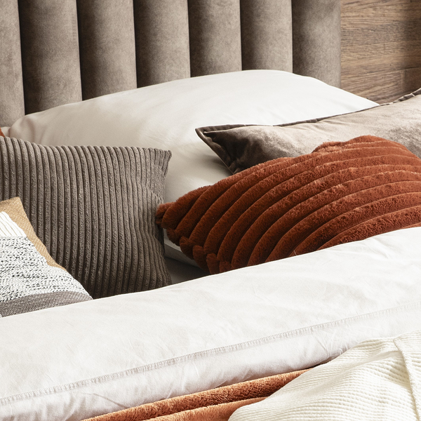 Kissenhülle Zoom - Polyester / Nylon - Rostbraun - 60 x 40 cm