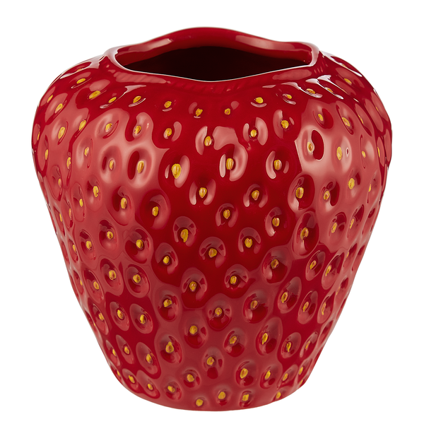 Vase STRAWBERRY - Steingut - Rot