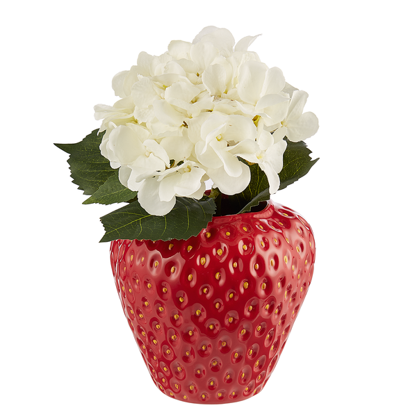 Vase STRAWBERRY - Steingut - Rot