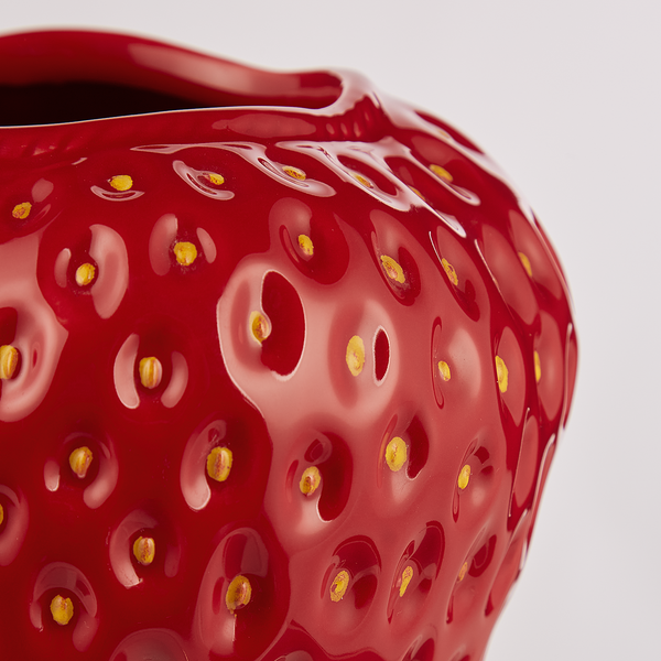Vase STRAWBERRY - Steingut - Rot