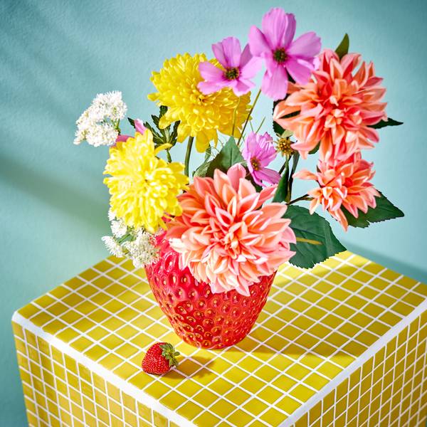 Vase STRAWBERRY - Steingut - Rot