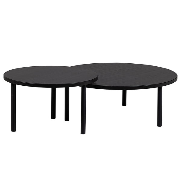 Couchtisch Kontha - Pinie Schwarz - Durchmesser: 60 cm
