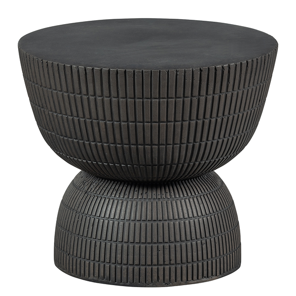 Beistelltisch Ukayu 40 cm - Fiberglas - Antik Schwarz