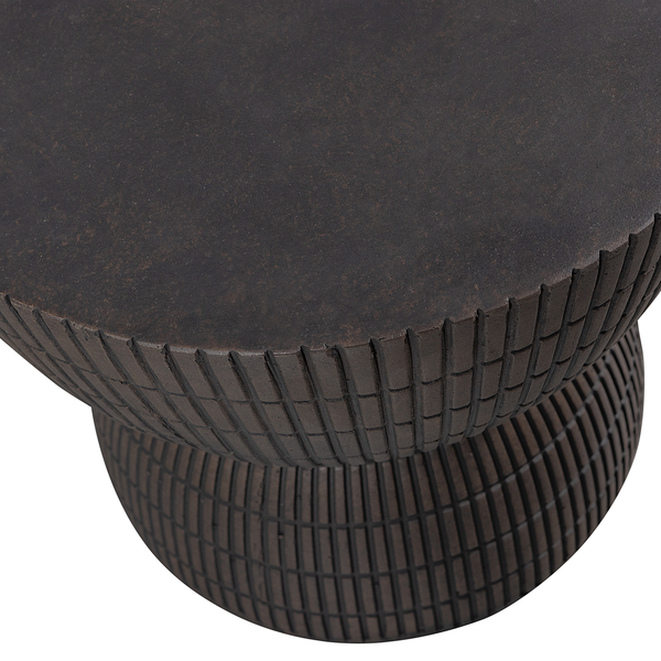 Beistelltisch Ukayu 40 cm - Fiberglas - Antik Schwarz