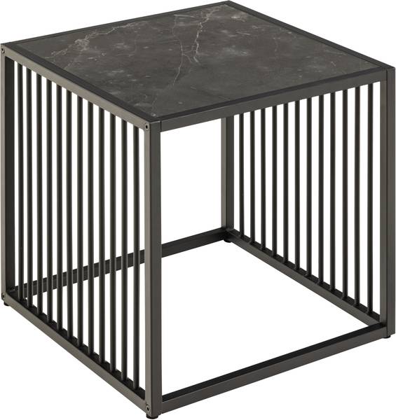 Beistelltisch Mephisto quadratisch - Marmor Schwarz Dekor