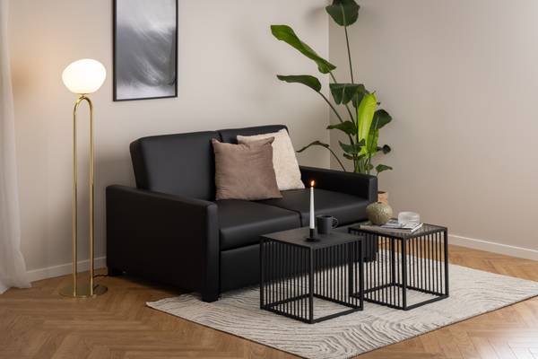 Beistelltisch Mephisto quadratisch - Marmor Schwarz Dekor