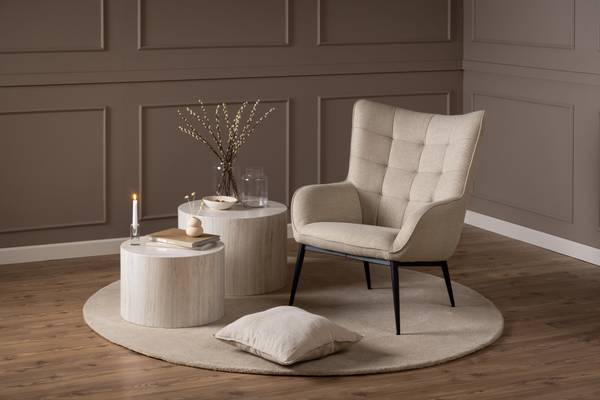 Beistelltisch Nison 2er-Set - Travertin Dekor