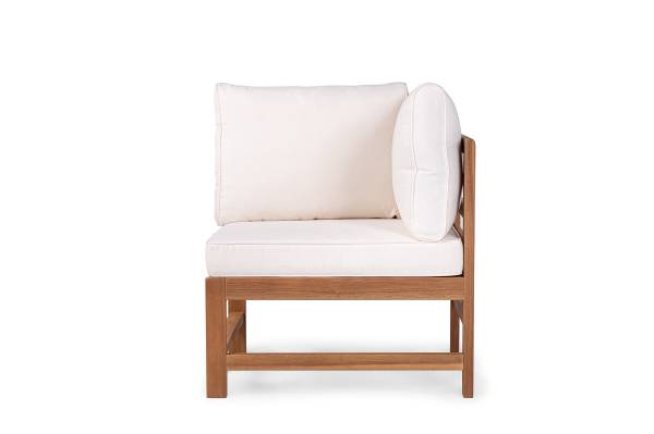 Loungeecke Bayton - Akazie massiv / Polyester - Braun / Beige
