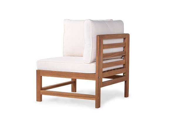 Loungeecke Bayton - Akazie massiv / Polyester - Braun / Beige