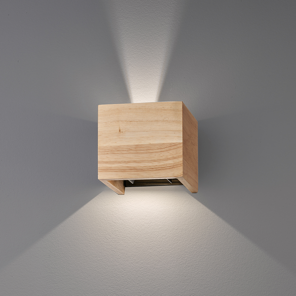 LED-Wandleuchte Paloma - Eiche Massiv - Flammenanzahl: 1