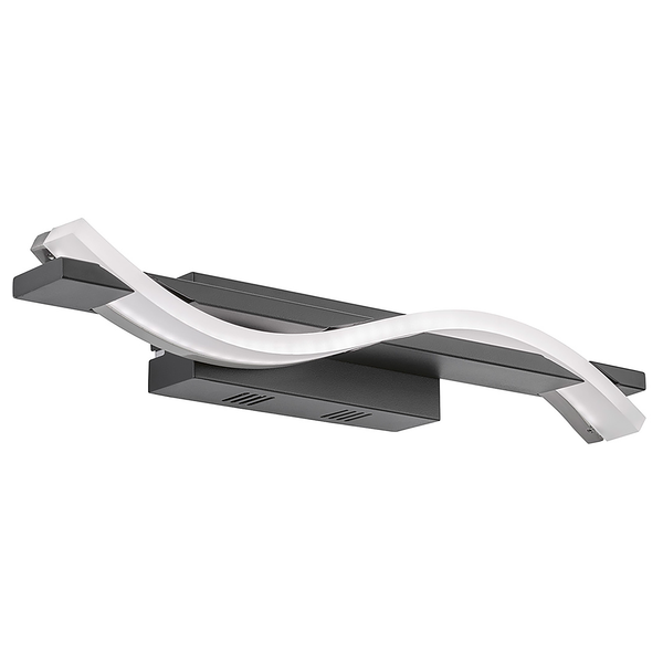 LED-Wandleuchte Bridge - Eisen - Dunkelgrau - 1-flammig