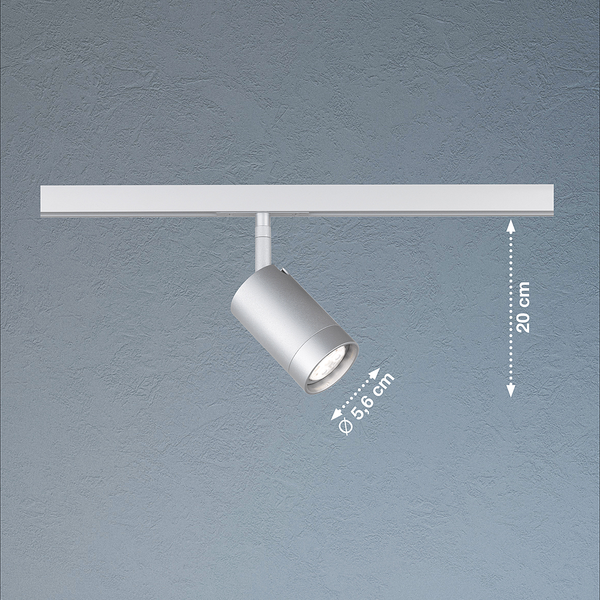 Deckenspot HV-Track 6 Dersau - Eisen - Silber - 1-flammig