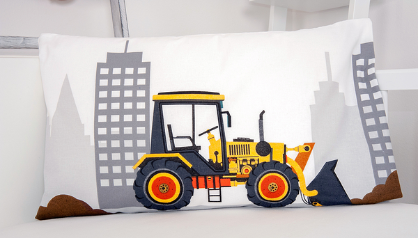 Renforcé Bettwäsche Baustelle - Baumwolle - Grau / Weiß - 100 x 135 cm