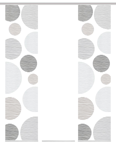 Schiebevorhang Cirque - Polyester - 60 x 245 cm - Steingrau