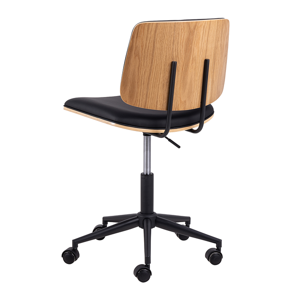 Bürodrehstuhl Shedd - Eichefurnier / Schwarz