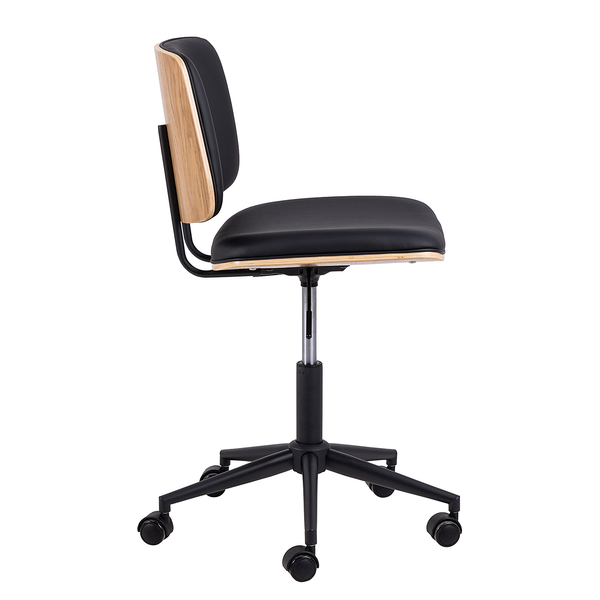 Bürodrehstuhl Shedd - Eichefurnier / Schwarz