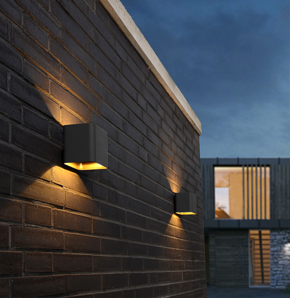 LED-Außenwandleuchte Dodd Typ C - Aluminium - 2-flammig