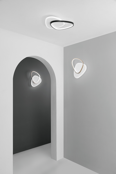 LED-Deckenleuchte Ovest Typ A - Kunststoff / Aluminium - 1-flammig
