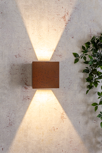 LED-Außenwandleuchte Dubai - Aluminium - 1-flammig - Braun