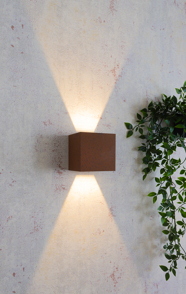 LED-Außenwandleuchte Dubai - Aluminium - 1-flammig - Braun