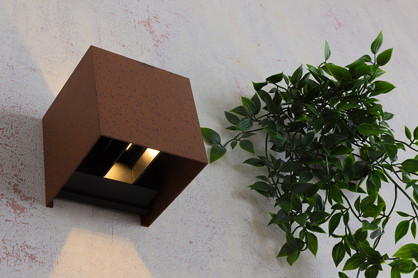 LED-Außenwandleuchte Dubai - Aluminium - 1-flammig - Braun