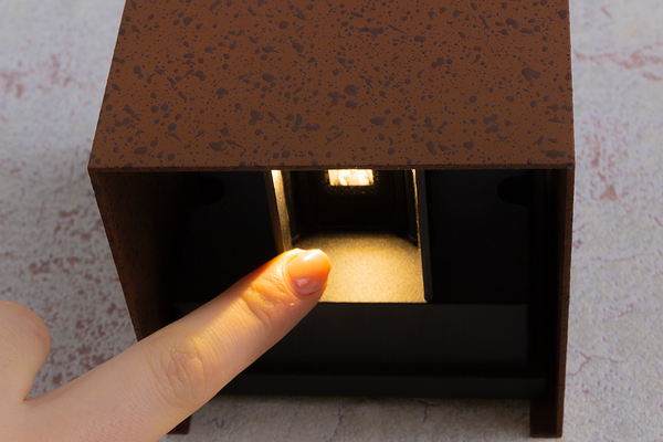 LED-Außenwandleuchte Dubai - Aluminium - 1-flammig - Braun