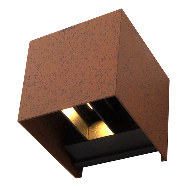 LED-Außenwandleuchte Dubai - Aluminium - 1-flammig - Braun