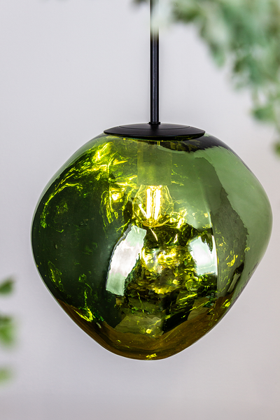 Pendelleuchte Canopus Typ C - Klarglas / Aluminium - 1-flammig - Grün