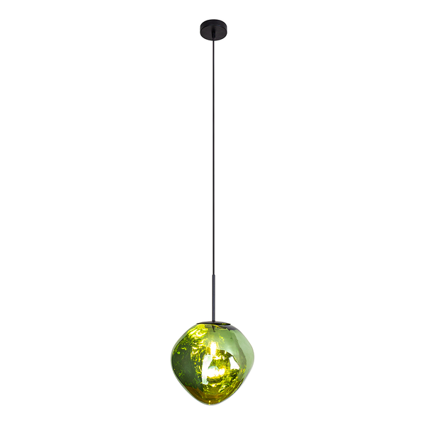 Pendelleuchte Canopus Typ C - Klarglas / Aluminium - 1-flammig - Grün