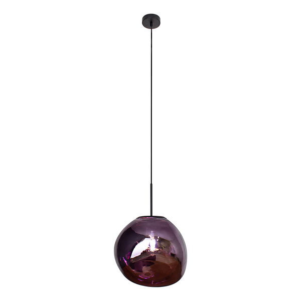 Pendelleuchte Canopus Typ B - Klarglas / Aluminium - 1-flammig - Violett