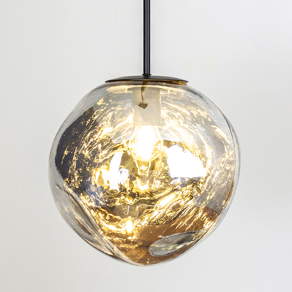 Pendelleuchte Canopus Typ C - Klarglas / Aluminium - 1-flammig - Durchscheinend