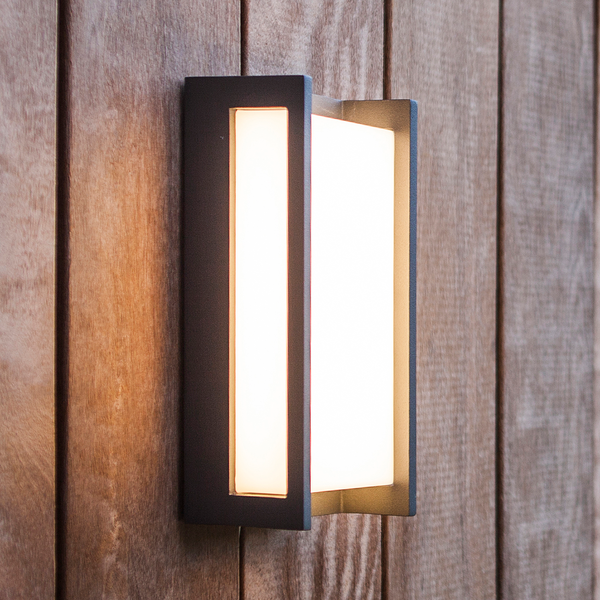 LED-Außenwandleuchte Qubo Typ B - Kunststoff / Aluminium - 1-flammig