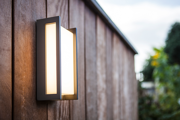 LED-Außenwandleuchte Qubo Typ B - Kunststoff / Aluminium - 1-flammig