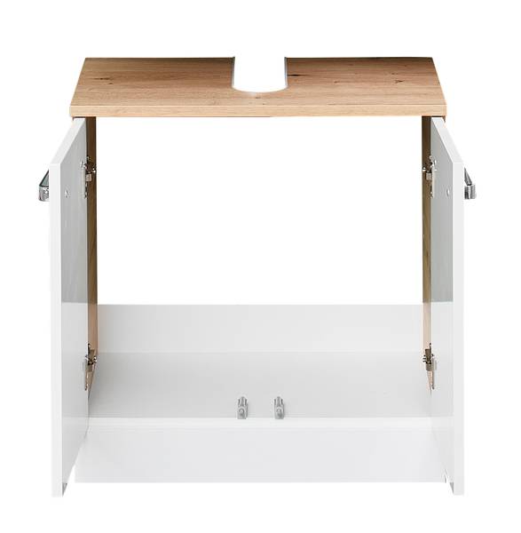 Waschbeckenunterschrank Quickset 964 - Weiß / Eiche Artisan Dekor