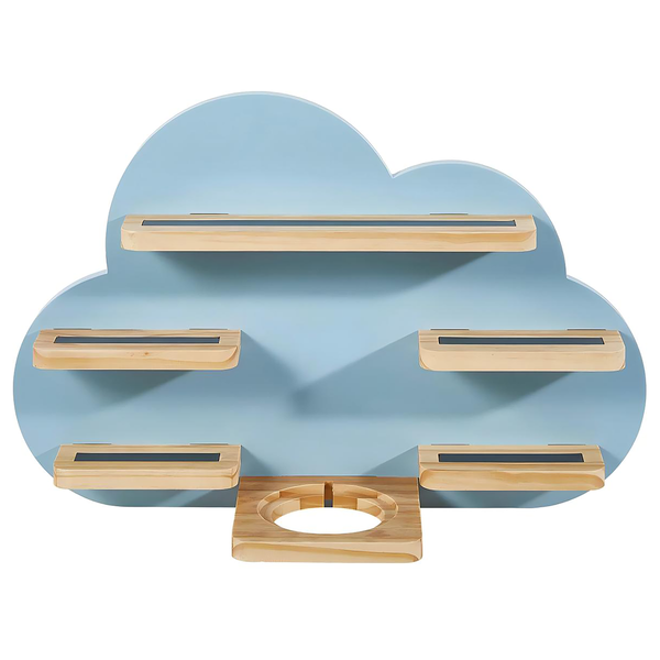 Regal für Hörfiguren WOLKE - Kiefer / Hellblau