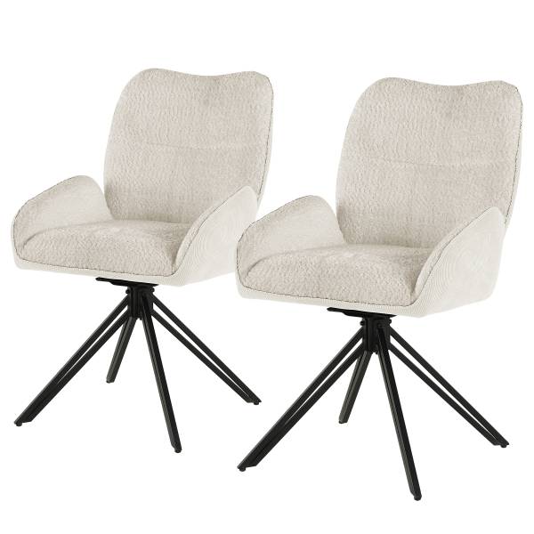 Drehbarer Polsterstuhl STANCELL 2er-Set - Beige