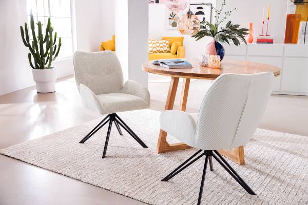 Drehbarer Polsterstuhl STANCELL 2er-Set - Beige