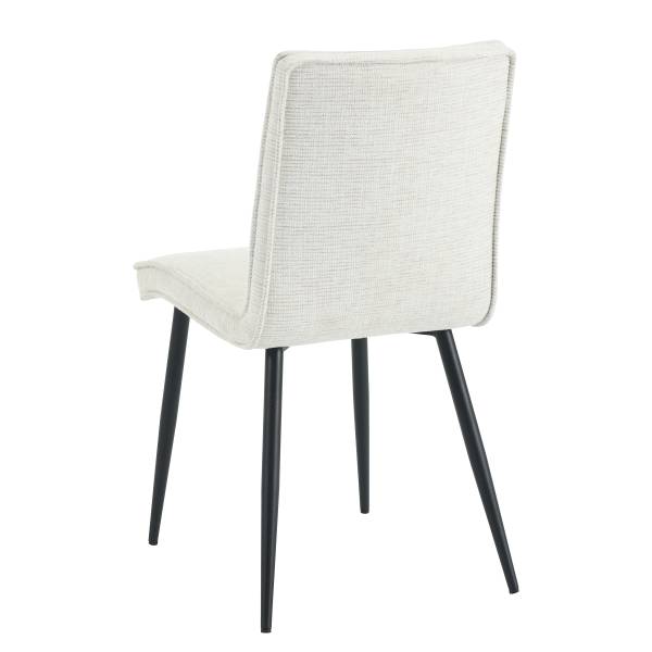 Polsterstuhl CIRIANO 2er-Set - Chenille / Eisen - Beige / Schwarz