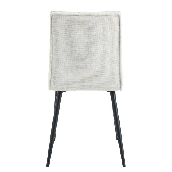 Polsterstuhl CIRIANO 2er-Set - Chenille / Eisen - Beige / Schwarz