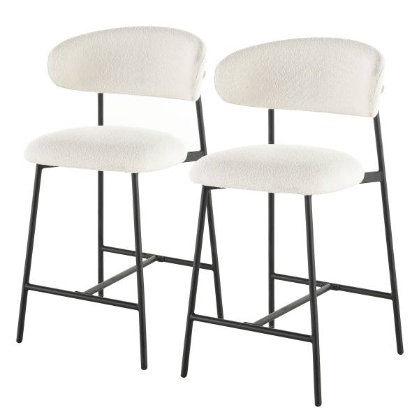 Barstuhl ABETITO 2er-Set - Weiß