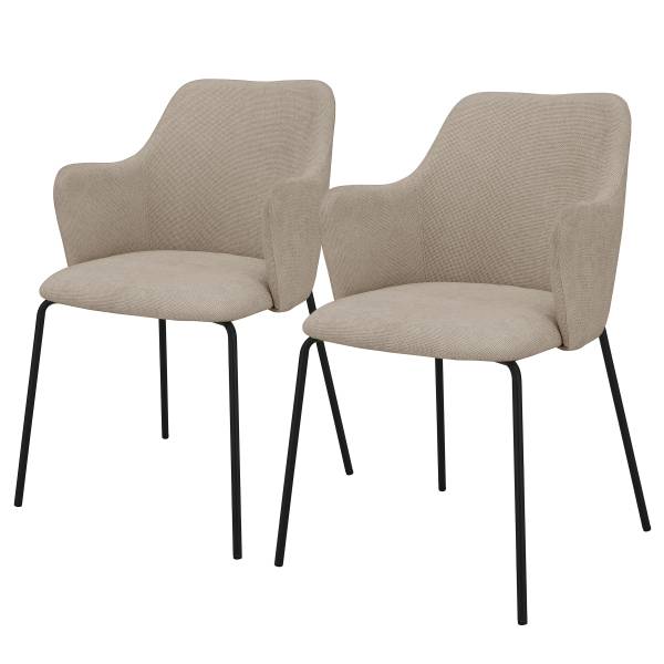 Armlehnenstuhl BECOLLA 2er-Set - Taupe