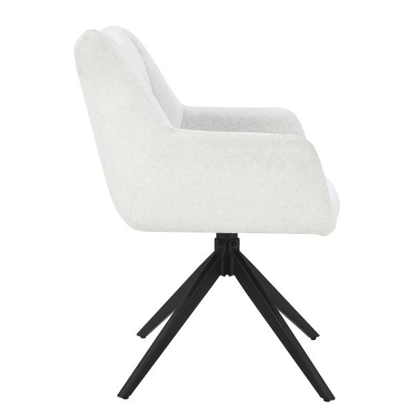 Drehbarer Polsterstuhl FIGURA 2er-Set - Creme