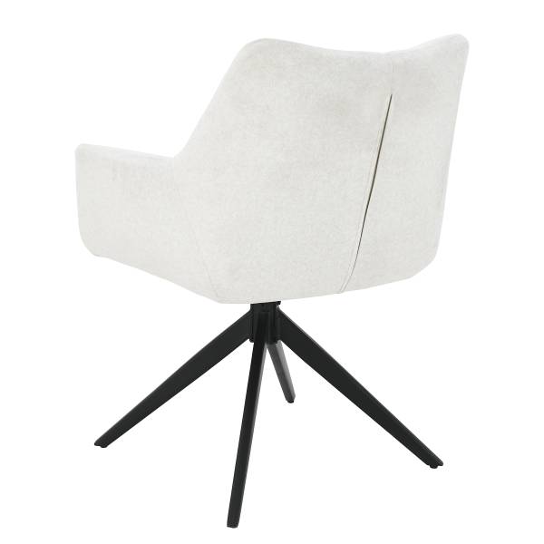 Drehbarer Polsterstuhl FIGURA 2er-Set - Creme